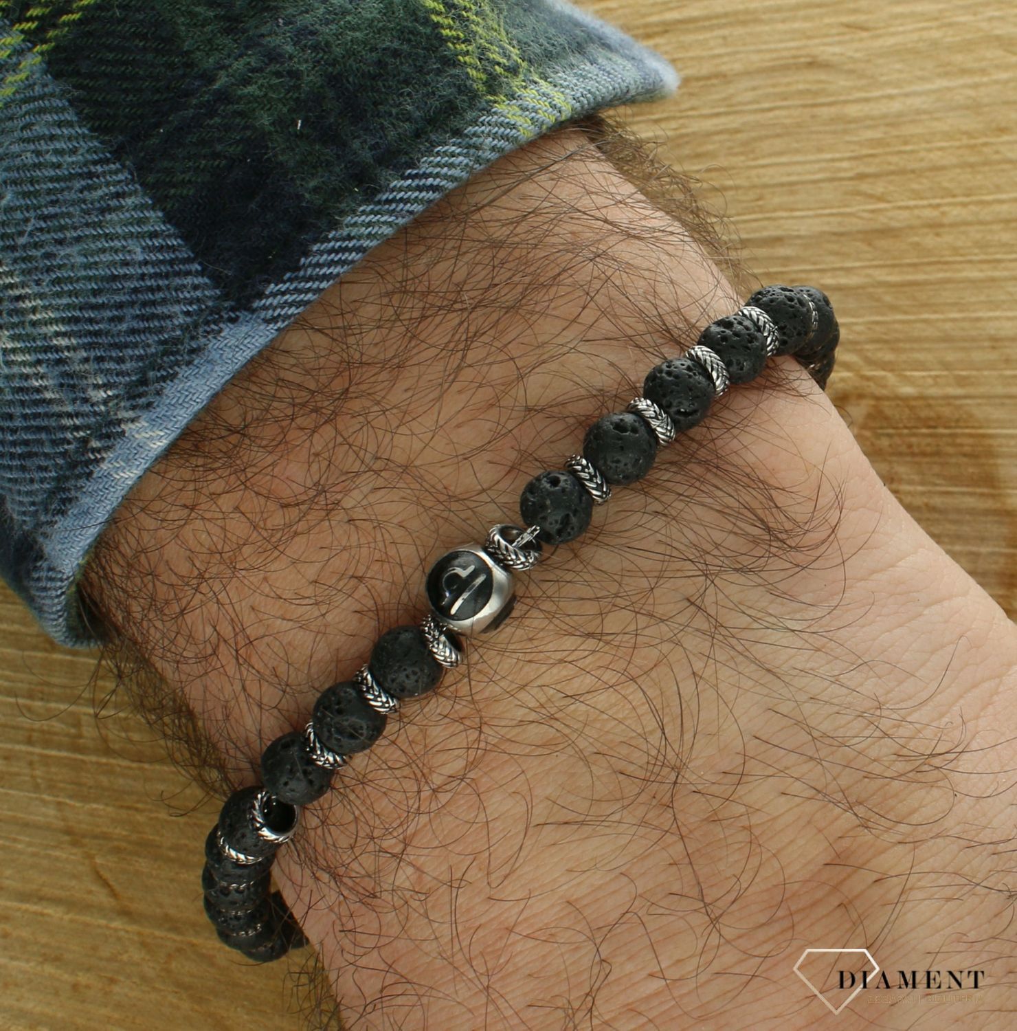 Bransoletka męska Lawa wulkaniczna i znak zodiaku Waga NOMINATION 027928 007 (2).jpg